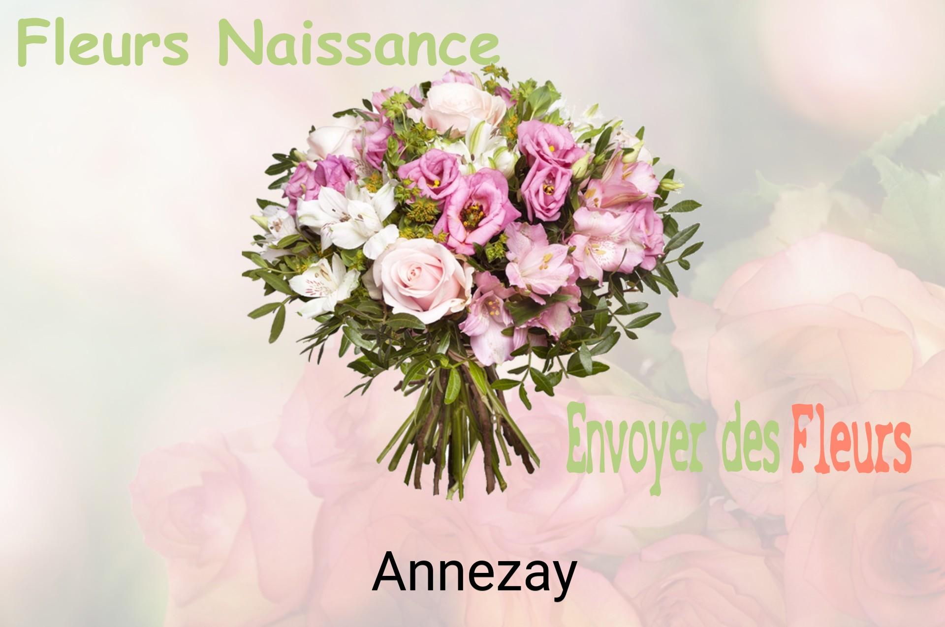 Bouquet de fleurs de naissance livré à Annezay